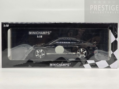 Minichamps 2022 Porsche 911 (992) Sport Classic Coupe Black w Stripe 1:18 - New - Picture 5 of 13