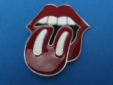ROLLING STONES TONGUE PEWTER STYLE METAL BELT BUCKLE MADE IN USA - NEW OLD STOCK