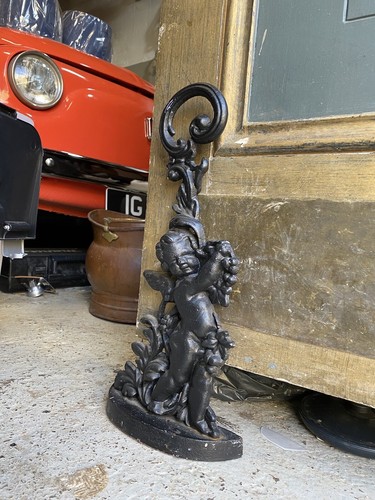 Antique Style Cast Iron Cherub Door Stop Door Stopper - Picture 7 of 8