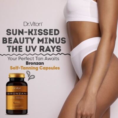 BRONZAN *DR.VITON* SELF-TANNING PILLS (30 CAPSULES) sun-kissed glow, perfect tan