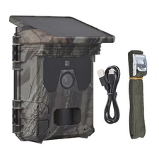 50MP 4K Trail Camera Solar Powered Hunting Camera With 32G Memory Card