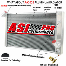 4 Row Aluminum Radiator For 1969-1972 1971 Chevy Corvette 7.0l 7.4l V8 At Cc1215