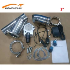 3" Electric Exhaust Valve Y Pipe Control Motor Kit with Manual & Remote Switch