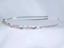 Hair Accessories Headband Silver Marquise Rhinestone Headband Wreaths Tiara 2804