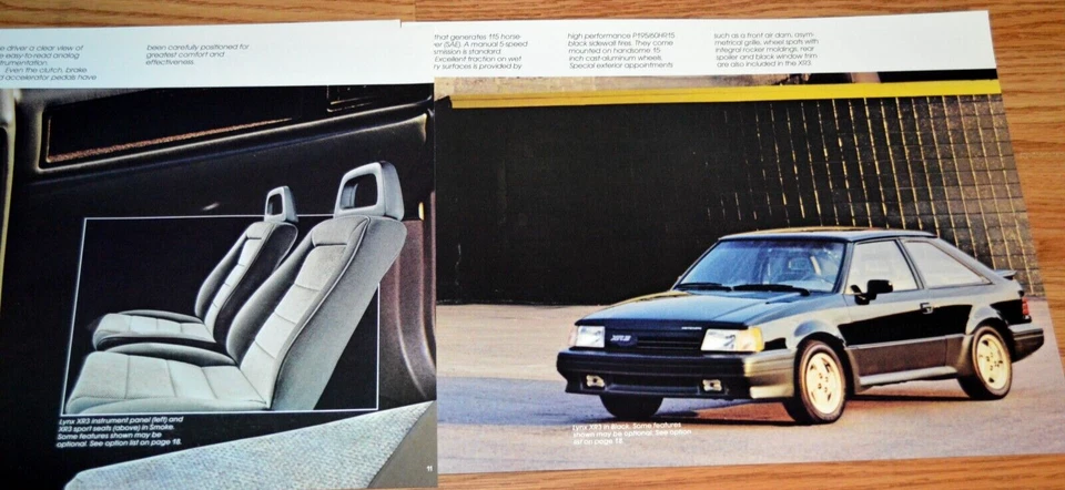 Mercury Lynx XR3 1987 anuncio original distribuidor anuncio impreso 87 interior negro Foto 2 de 3