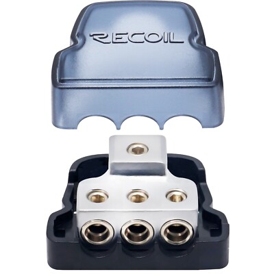 Recoil DB13 3Way Power Distribution Block for Car Audio Amplifier Splitter 2 Kit