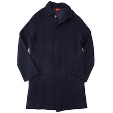 Isaia Soft-Constructed Unlined Navy Blue Knit Wool Sweater-Overcoat S NWT 2995