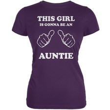 This Girl Gonna Be Auntie Purple Juniors Soft T-Shirt
