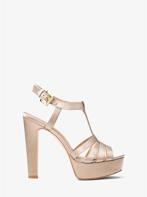 Michael Kors Women US 9.5 Catalina Satin Sandal Bisque 40sbcaha1d for sale online | eBay