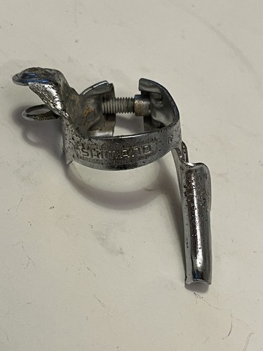 Vintage Shimano Down Tube Double Cable Guide Stop - 28.6mm Band On - Picture 2 of 6