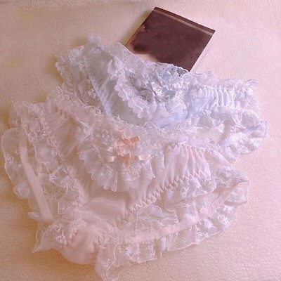Lolita Mori Girls Lace Panties Briefs Bow Cute Japanese School Sheer Underwear