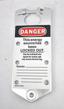 Lot of 5 Danger Do Not Operate Locking Tag Locked Out Energy Source Aluminum