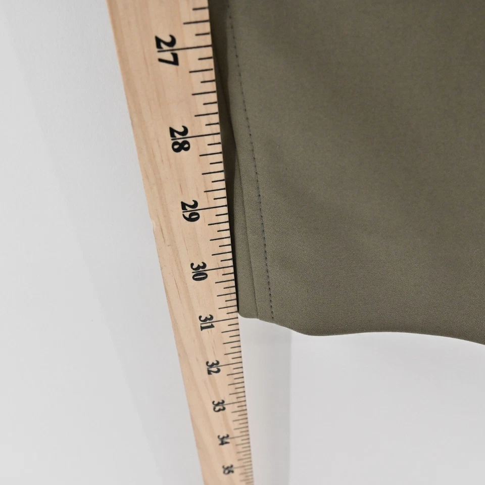 Falda LES COPAINS Verde Talla 48 Algodón Oliva Elastizado Hasta la Rodilla Lápiz Lujo Foto 4 de 4