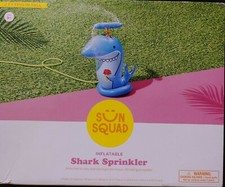 Sun Squad Shark Sprinkler Kids Outdoor Fun Inflatable Hook To Hose - NEW - NIB