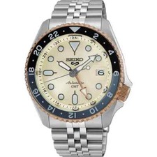 Seiko 5 Sports GMT Limited Edition 5500pcs Champagne Dial Watch SSK046K1