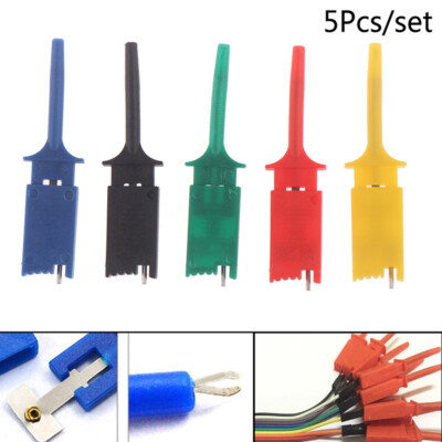 5Pcs/set Meter Tester Leads Test Probe Hook For SMD IC Test Cilps SMD IC HoH-lk