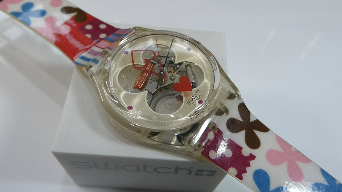 Swatch Watch - GE194 - SMALL COLLAGE Vintage Swatch Watch 34mm Original Crazy Train With Cows  main image 3