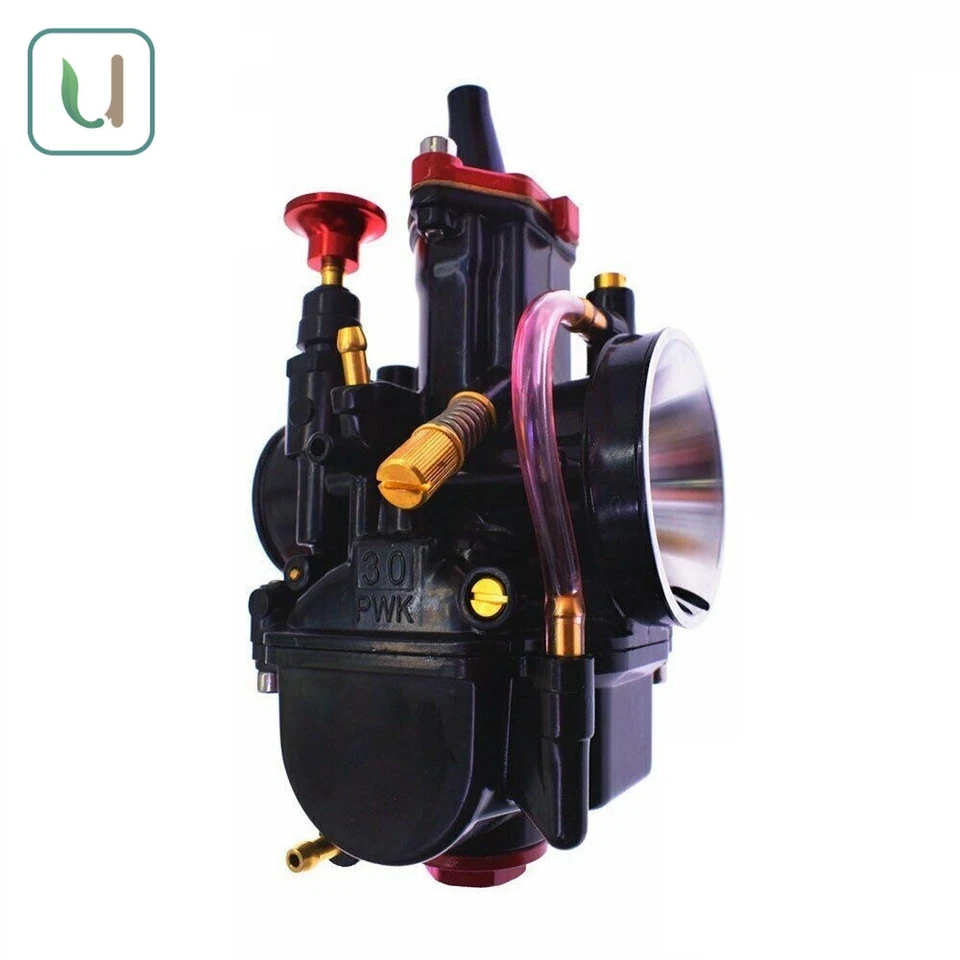 Carburador de aluminio negro 30 mm Carb Racing pieza para repuesto de motocicleta PWK Foto 4 de 4