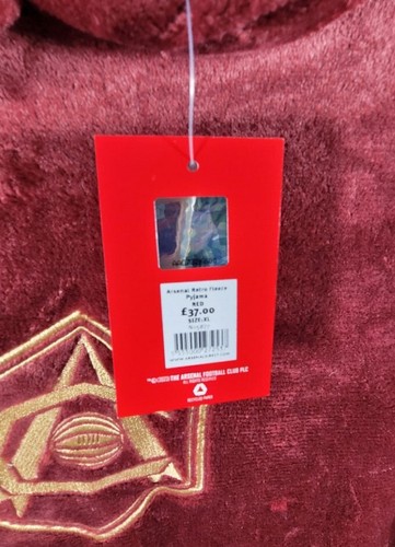 Arsenal FC Football Club Uomo Retro Fleece Lounge PJ Fleece Set - Marrone - XL - Foto 3 di 7