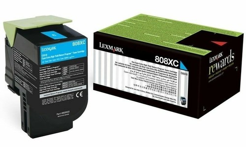 Genuine Lexmark CYAN Extra High Yield Toner Cartridge 808XC CX510de 4,000 pages - Bild 4 von 4