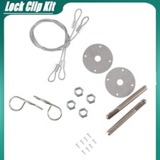 Stainless Steel Mount Hood Pin Pins Plate Bonnet Lock Kit Universal Racing Style