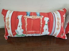 Dana Gibson Red Dog Lumbar Pillow 24 x 12 (2 Available) $185 Retail Each
