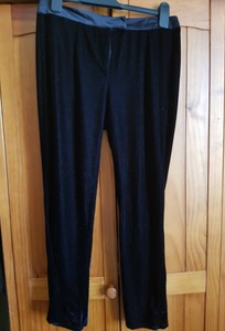 ladies black velvet evening trousers 