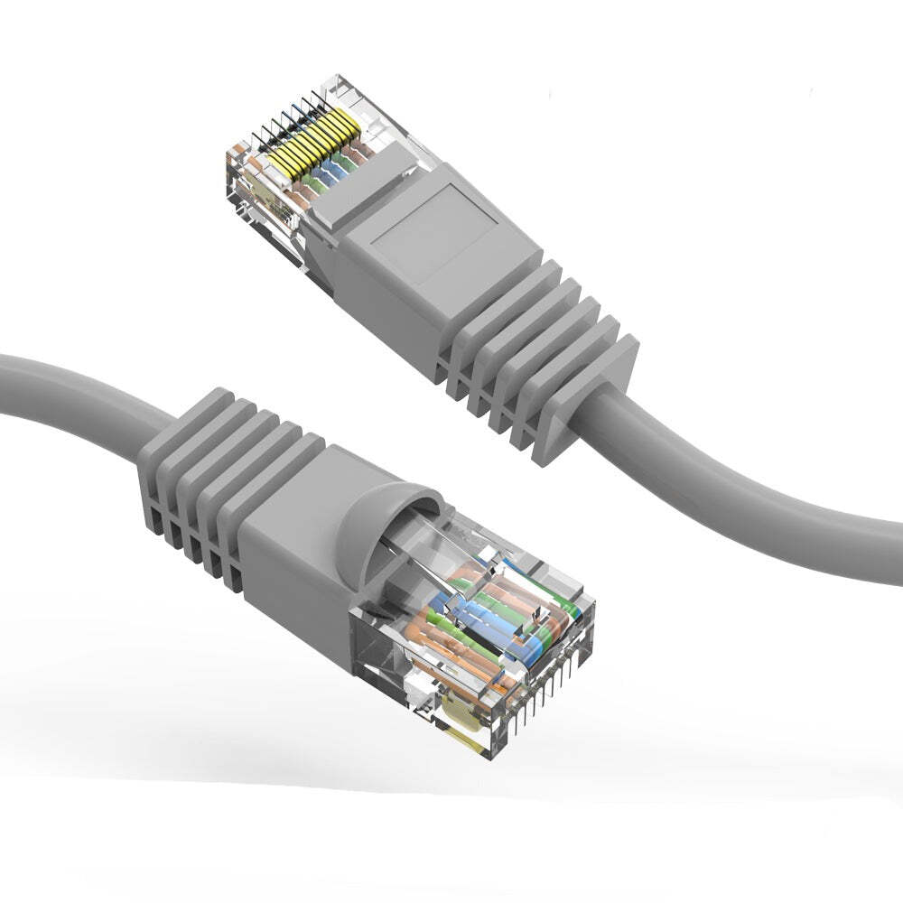 5Ft Gray CAT6 UTP Ethernet Network Booted Cable for High-Speed Connectivity