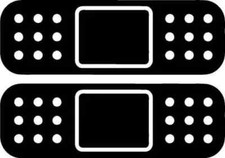 PAIR Car Scratch Bandages Vinyl Decal Funny Car Truck Sticker Band-Aid Buff Out