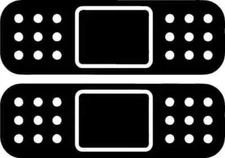 PAIR Car Scratch Bandages Vinyl Decal Funny Car Truck Sticker Band-Aid Buff Out