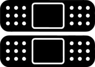 PAIR Car Scratch Bandages Vinyl Decal Funny Car Truck Sticker Band-Aid Buff Out