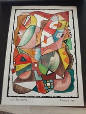 listed artist original Carl Pappe "Taxco"