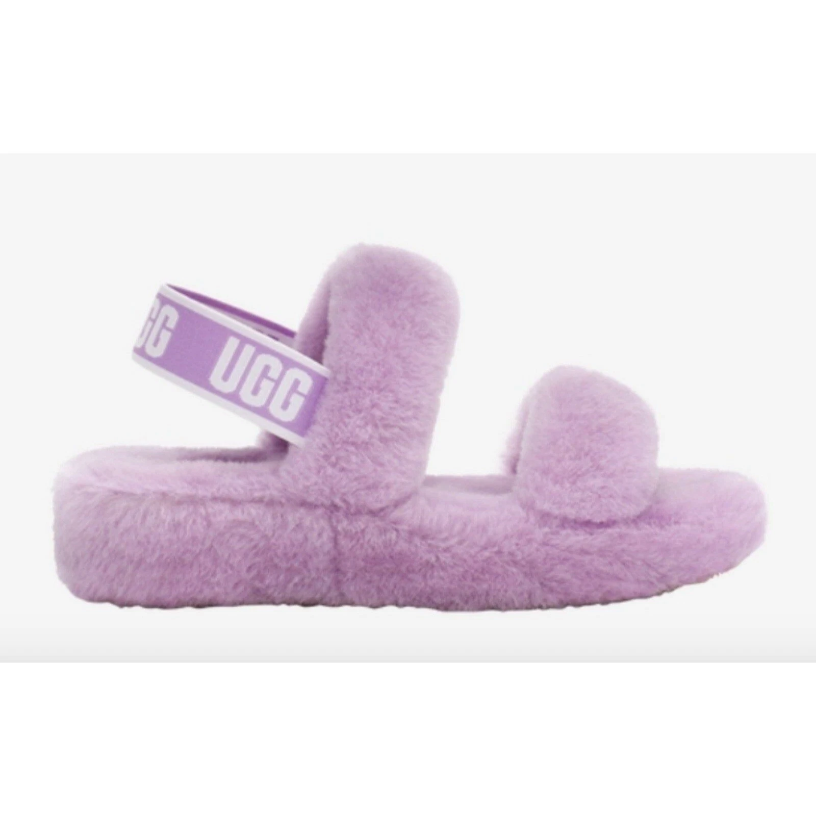 Nuovo sandalo UGG OH YEAH donna 6 doppio cinturino pecora pantofola punta aperta