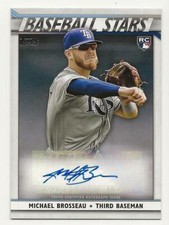 2020 Topps Series 2 MICHAEL BROSSEAU Baseball Stars Autograph Auto Rays RC