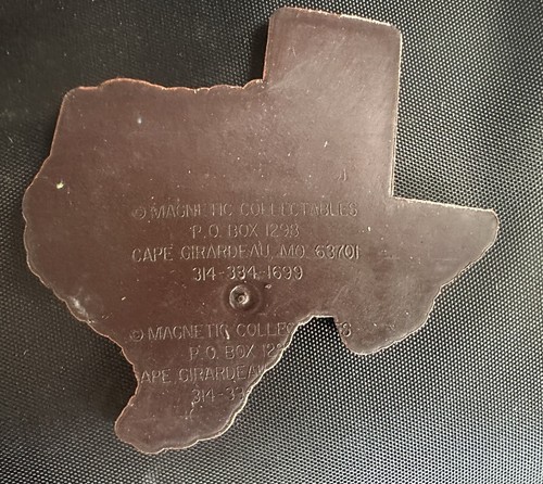 VINTAGE FRIDGE MAGNET Rubber TEXAS LONE STAR STATE - Picture 2 of 2