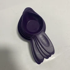 Pourfect Randy Kaas Measuring Cup Set 6 ps  Dark Plum Purple Made in USA