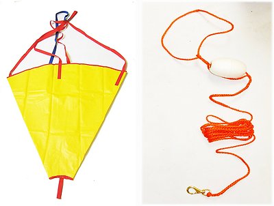 KUFA Trolling Drift Sock Sea Anchor with Line kit (SAC24'' +SAR) 
