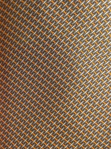 HERMES TIE Yellow 645733 PA “Ski Board" 100% Silk New in box - Picture 5 of 6