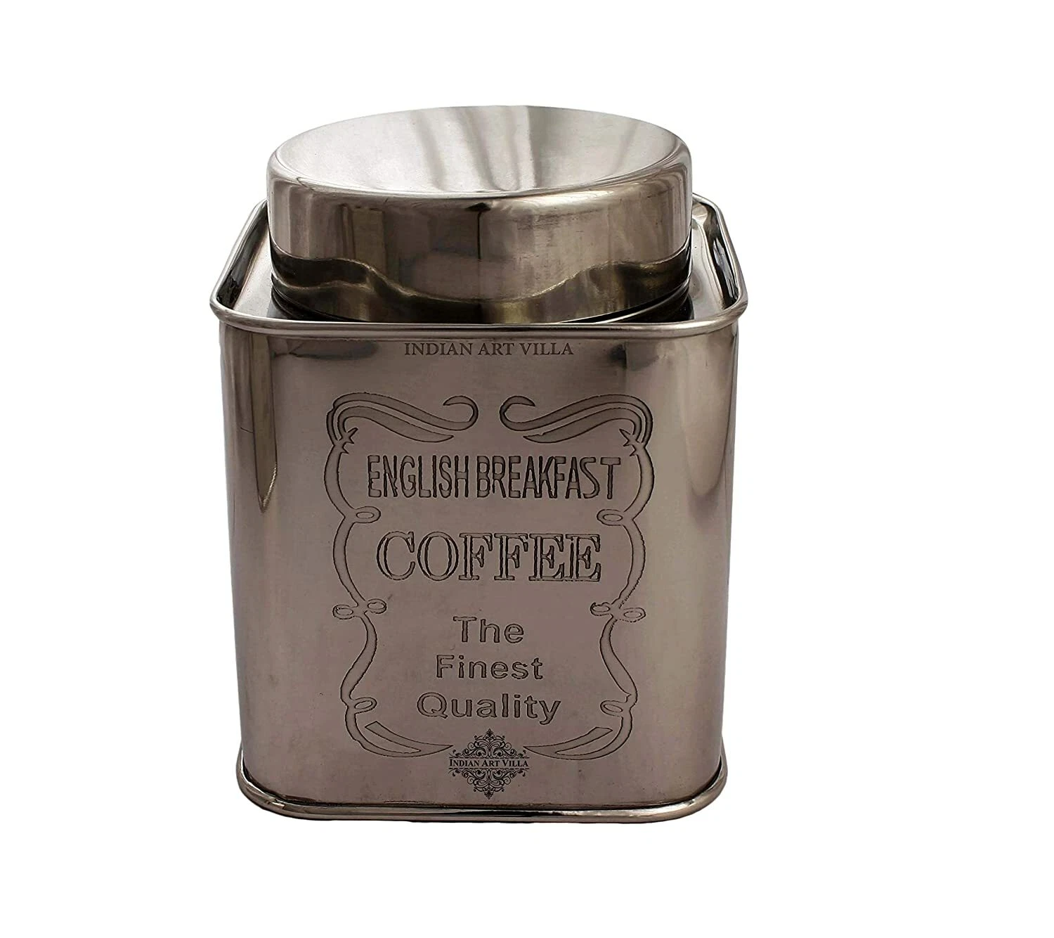 Rare Steel Coffee Container, Home Décor Canisters, Storage Purpose, 5 Inch