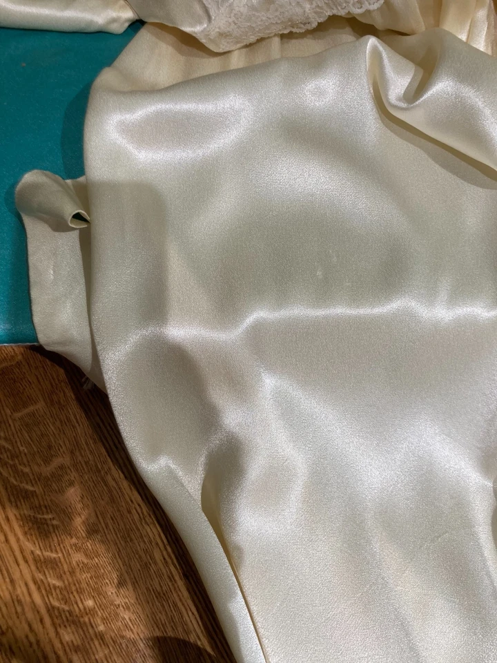 Vestido largo vintage Gunne Sax satinado XS buen estado general (ver descripción) Foto 4 de 4