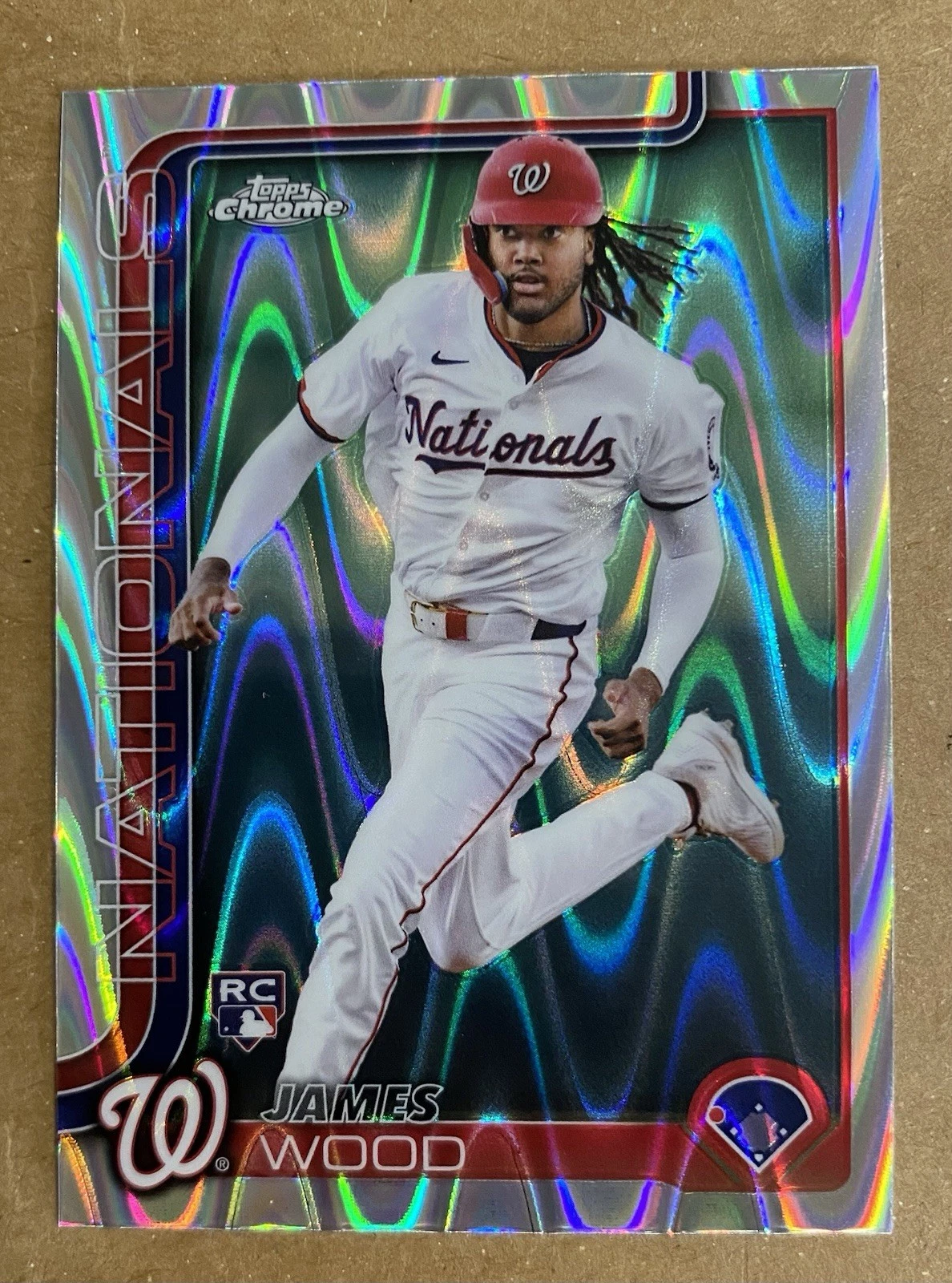 2025 Topps Chrome James Wood RC RayWave Refractor # 132