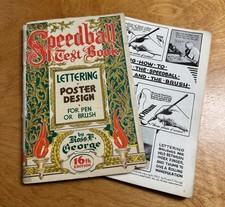 1952 Speedball Textbook Lettering and Poster Design 16th Edition Cover Ripped