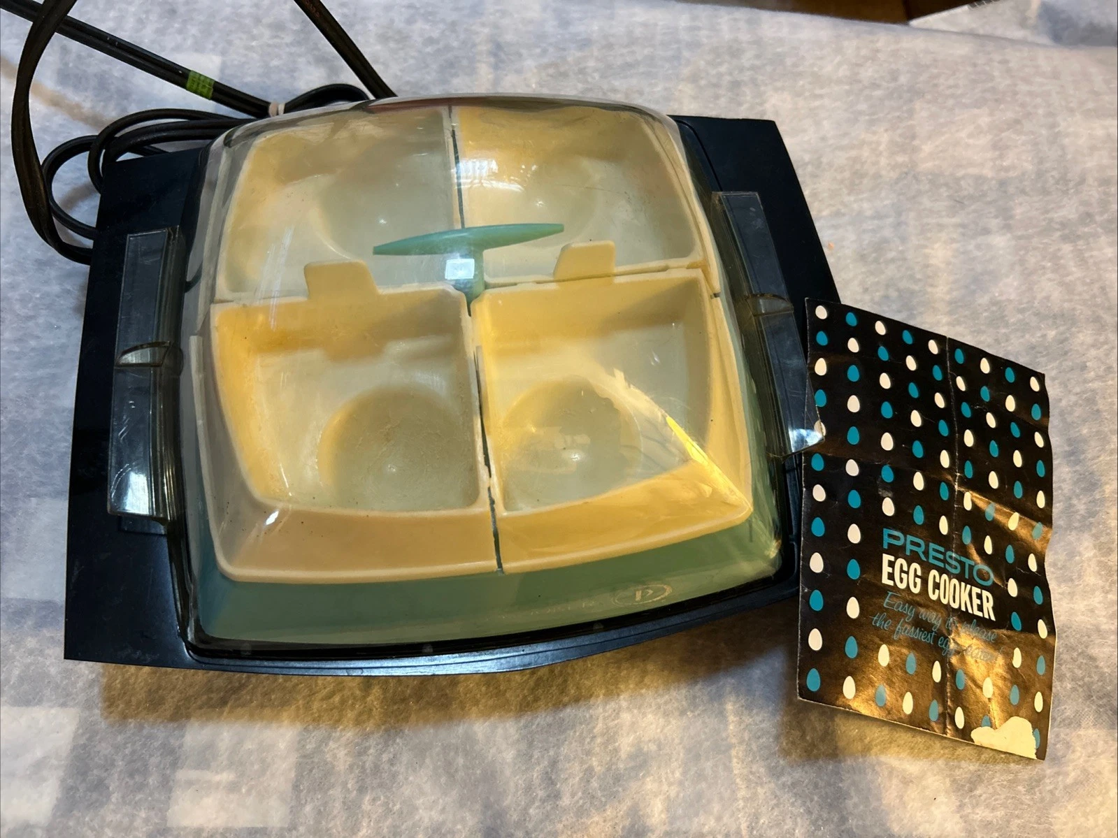 Vintage Presto Egg Cooker Electric Poacher with Manual
