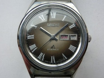 Vintage Orient Chrono Ace Automatic Brown Gradation Dial Roman Index  1970s