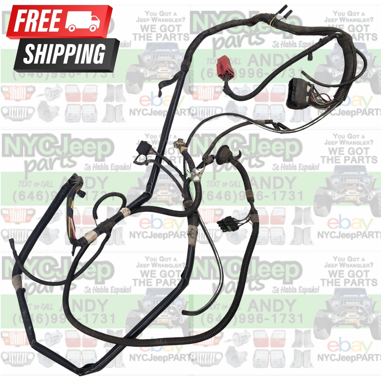 Hardtop Jeep Wrangler YJ 91-95 Hard Top Body Wire Harness Wiper Defrost