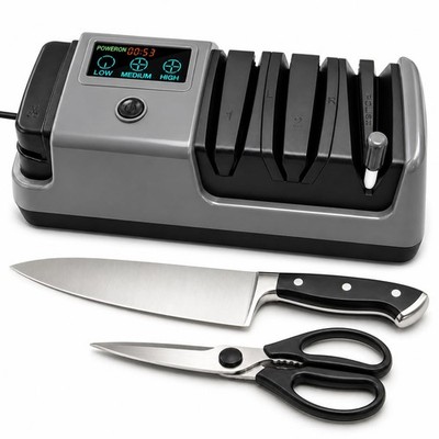 Electric Knife Sharpener for Knives, Scissors, Axes, 5-in-1 Multi-Function Sh...