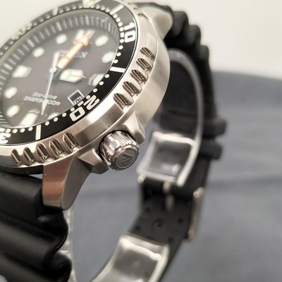 CITIZEN E168-S126126 Eco-Drive プロマスター Citizen E168-S126126 Solar Black Diver Dial Watch Bezel Scratches