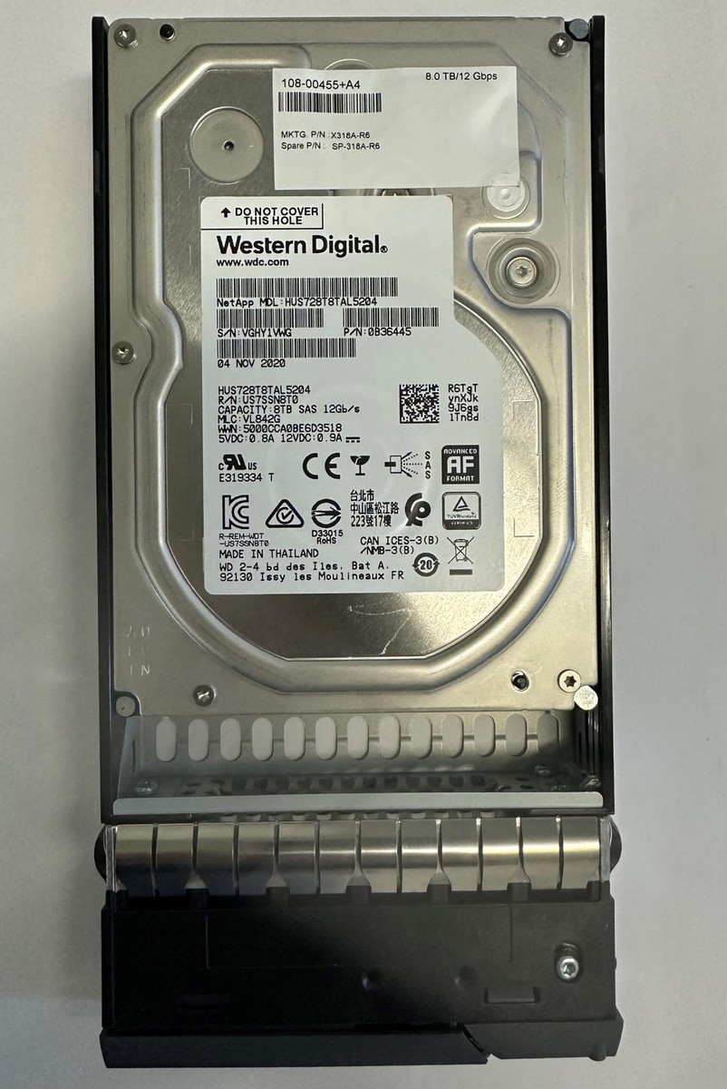 0B36445 - Netapp 8TB 7200 RPM SAS 3.5