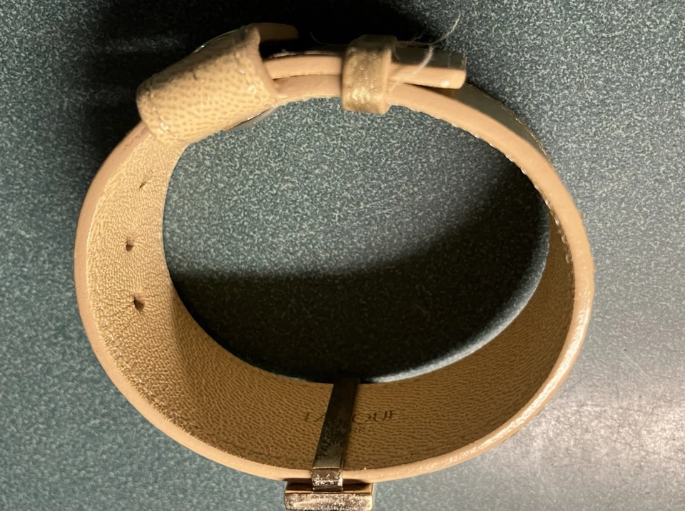 Lalique Crystal And Leather Slide bracelet In Pale Yellow - Image 4 of 4