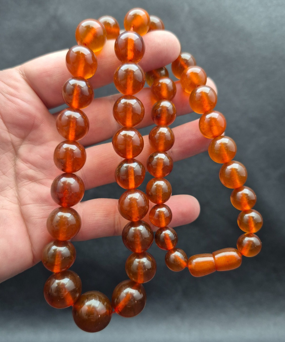 Vintage USSR Original Genuine Natural Baltic Amber Beads Butterscotch 49г View 3